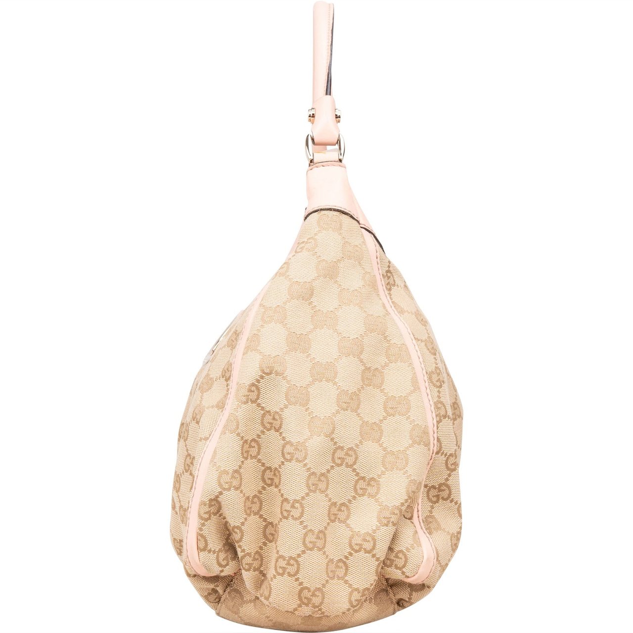Gucci Gucci Monogram GG Abbey Hobo Handbag Beige