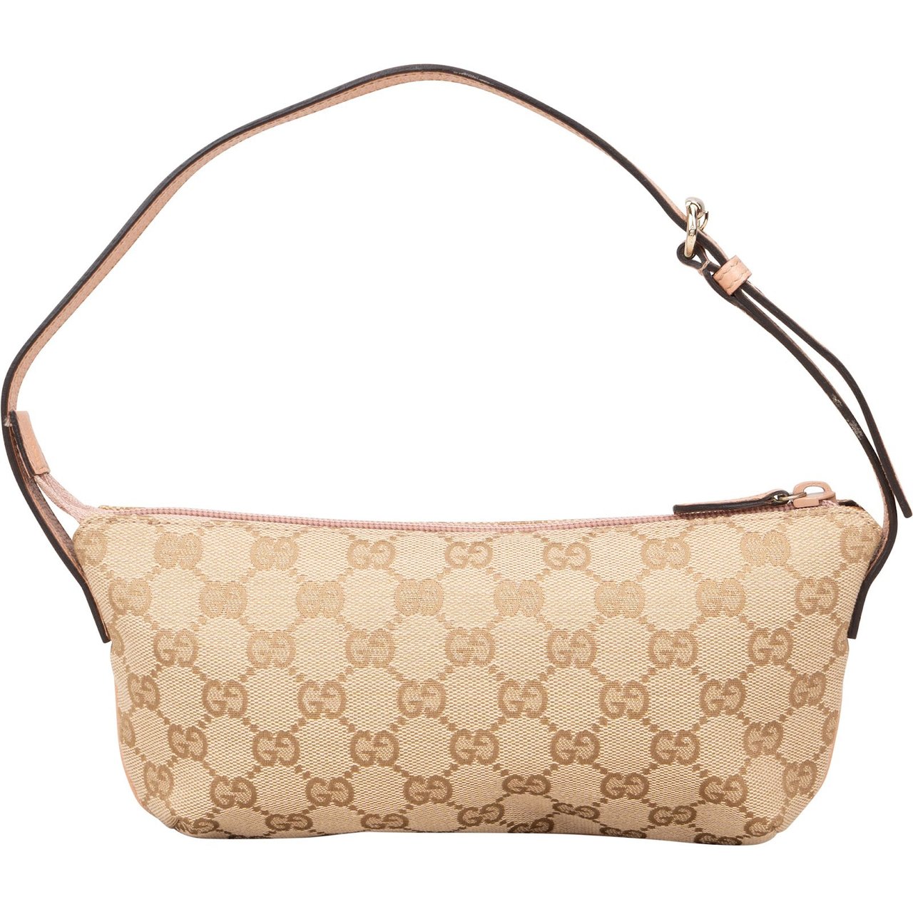 Gucci Gucci Monogram GG Boat Pochette Handbag Beige