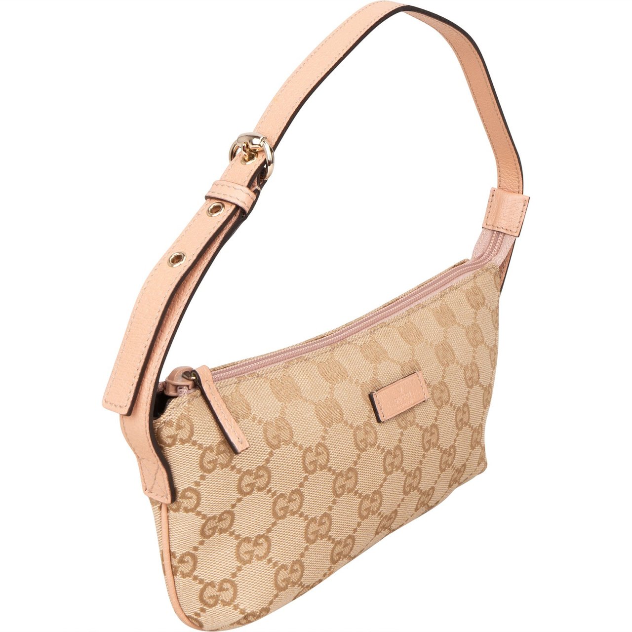 Gucci Gucci Monogram GG Boat Pochette Handbag Beige