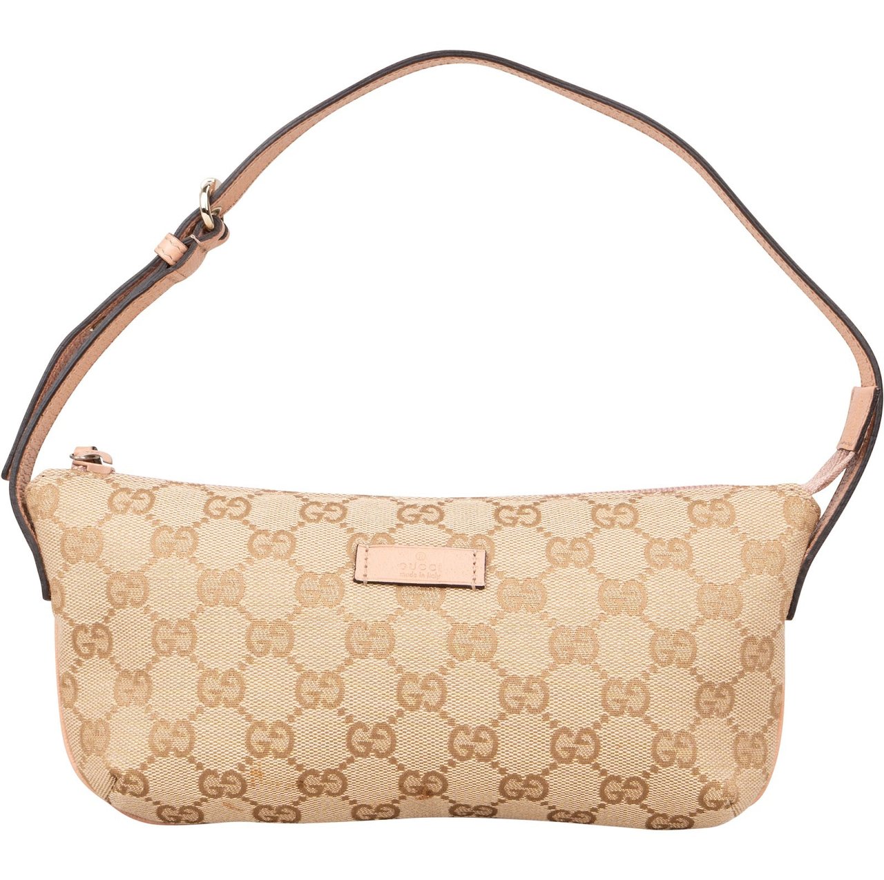 Gucci Gucci Monogram GG Boat Pochette Handbag Beige