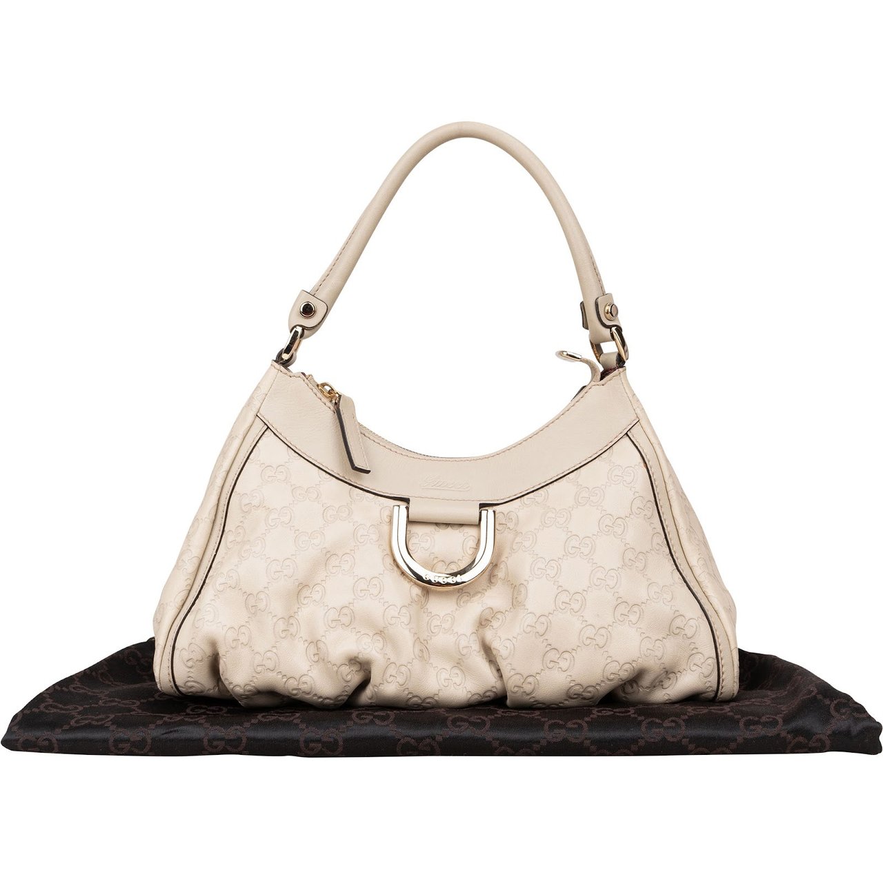 Gucci Gucci Leather Monogram Abbey Handbag Divers