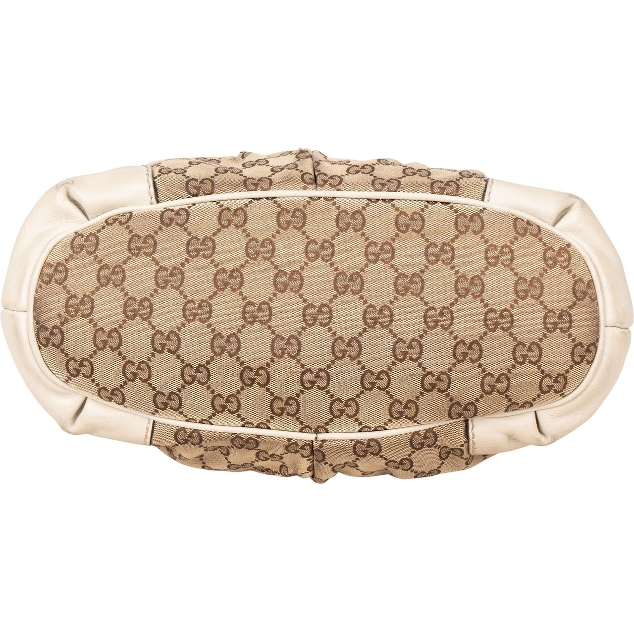 Gucci Gucci Monogram GG Sukey Satchel Handbag Beige