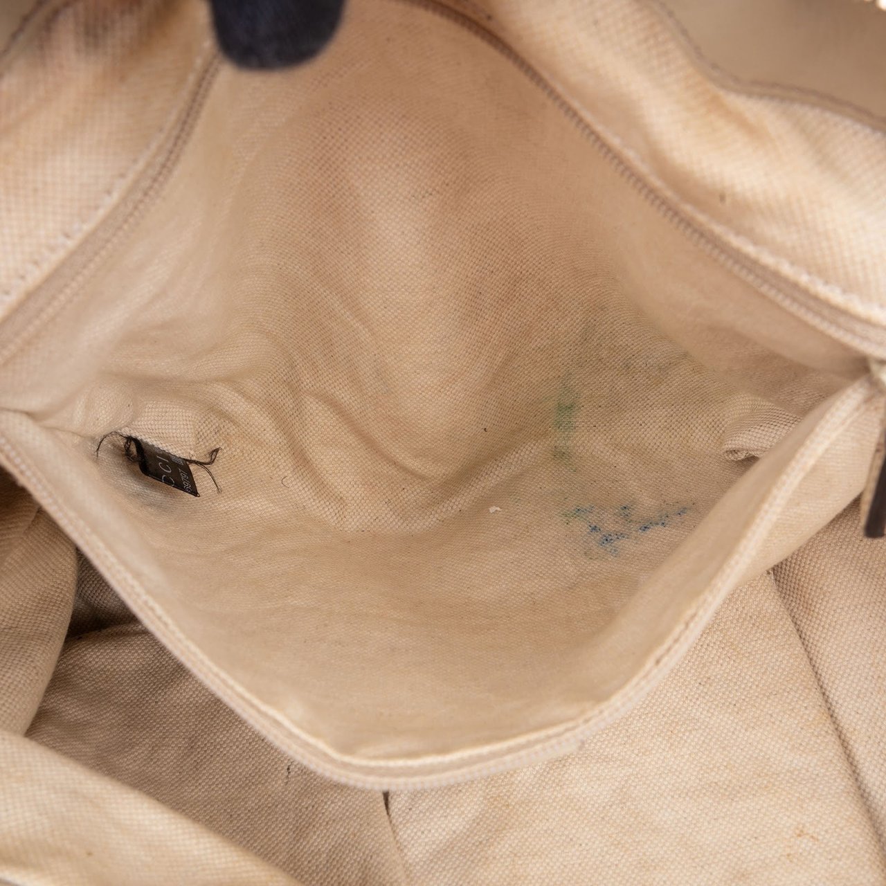 Gucci Gucci Monogram GG Sukey Satchel Handbag Beige