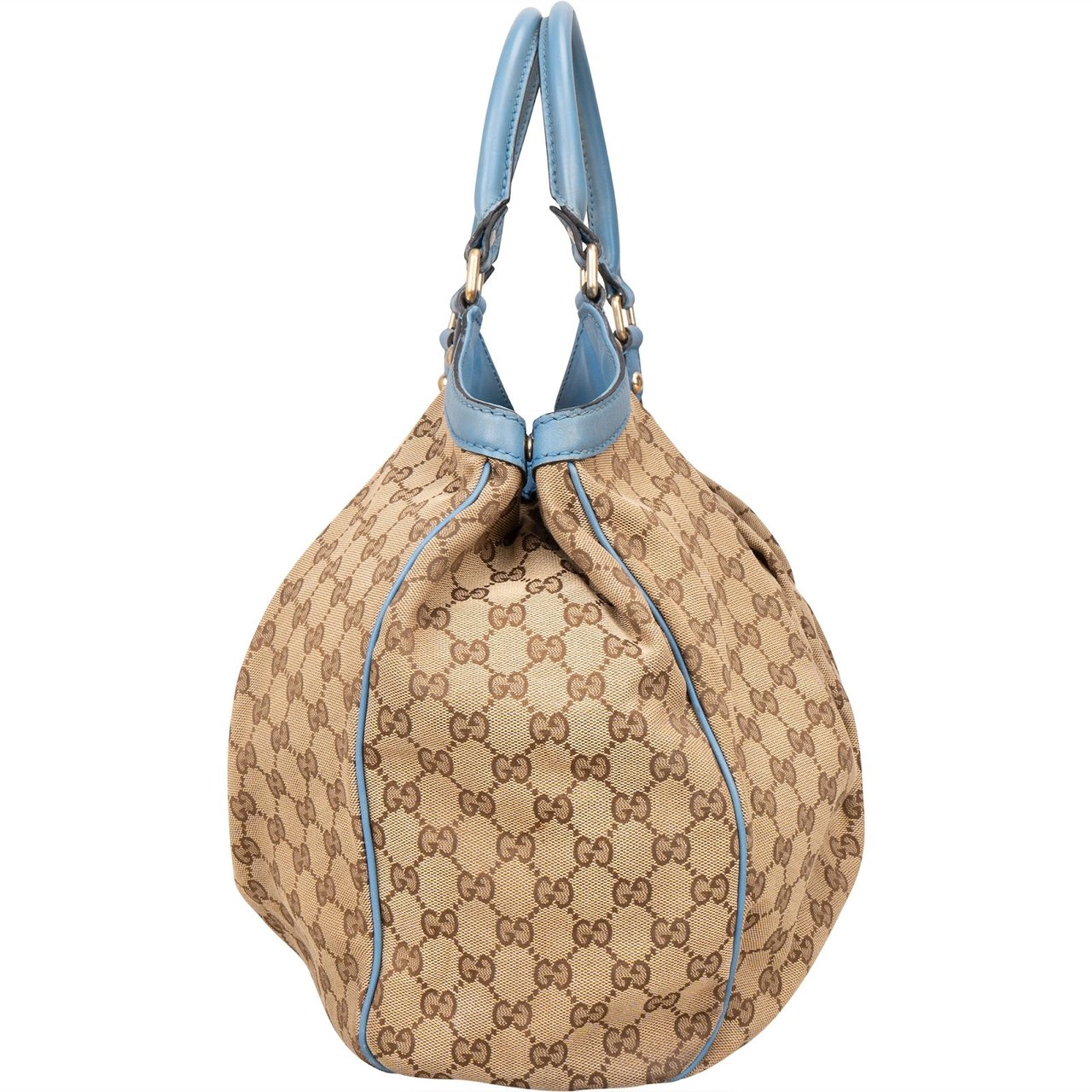 Gucci Gucci Monogram GG Sukey Handbag Beige