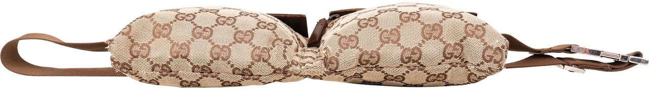Gucci Gucci Monogram GG Twin Pocket Belt Crossbody Bumbag Beige