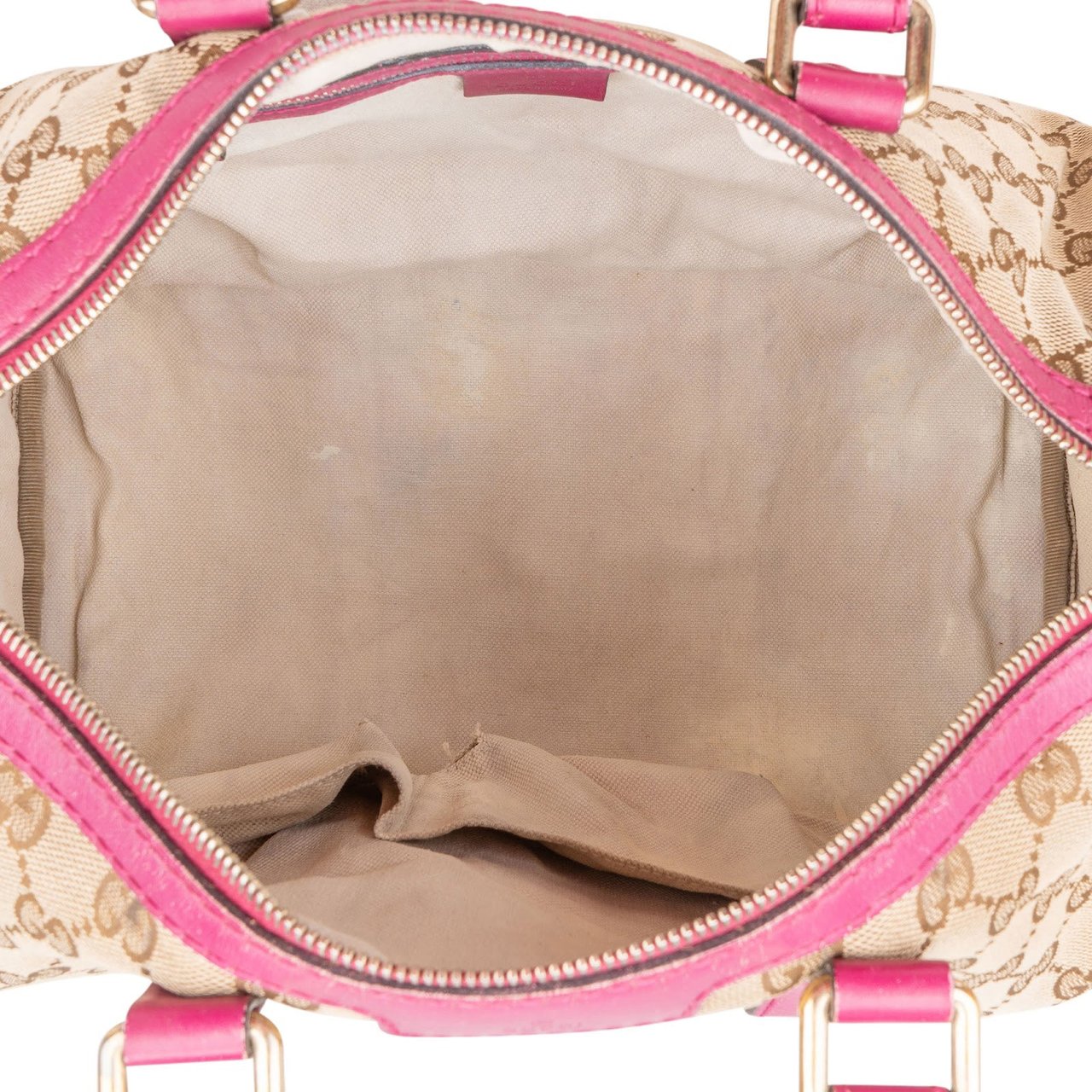 Gucci Gucci Monogram GG Boston Handbag Beige