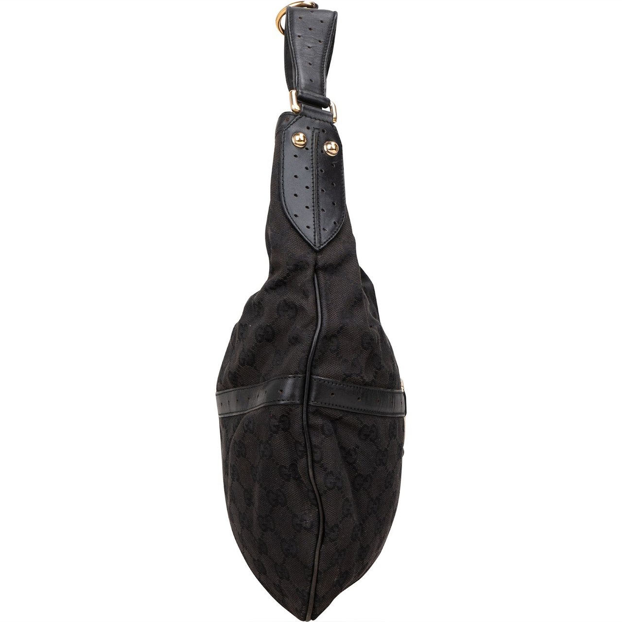 Gucci Monogram GG Hobo Shoulder Bag Zwart