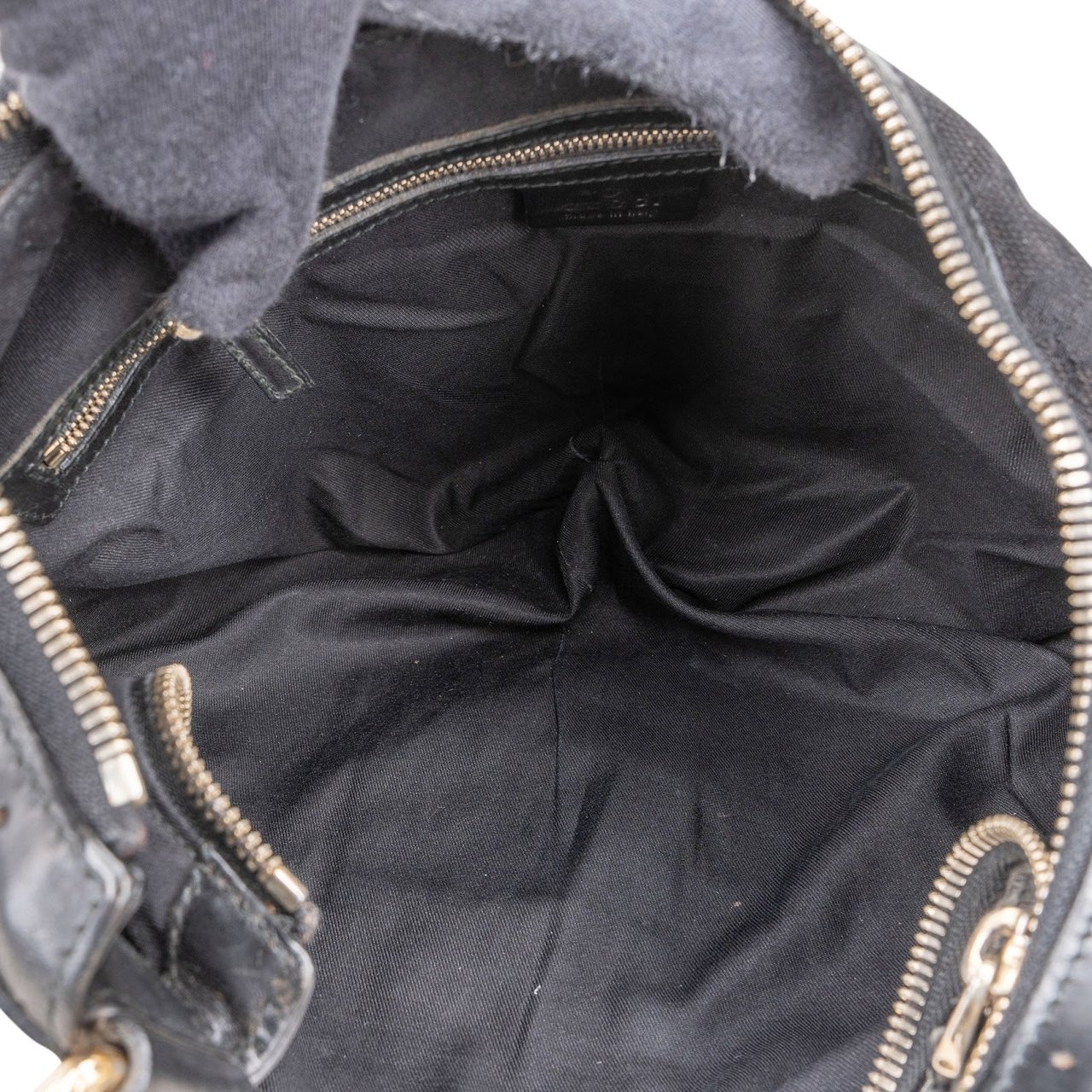 Gucci Monogram GG Hobo Shoulder Bag Zwart