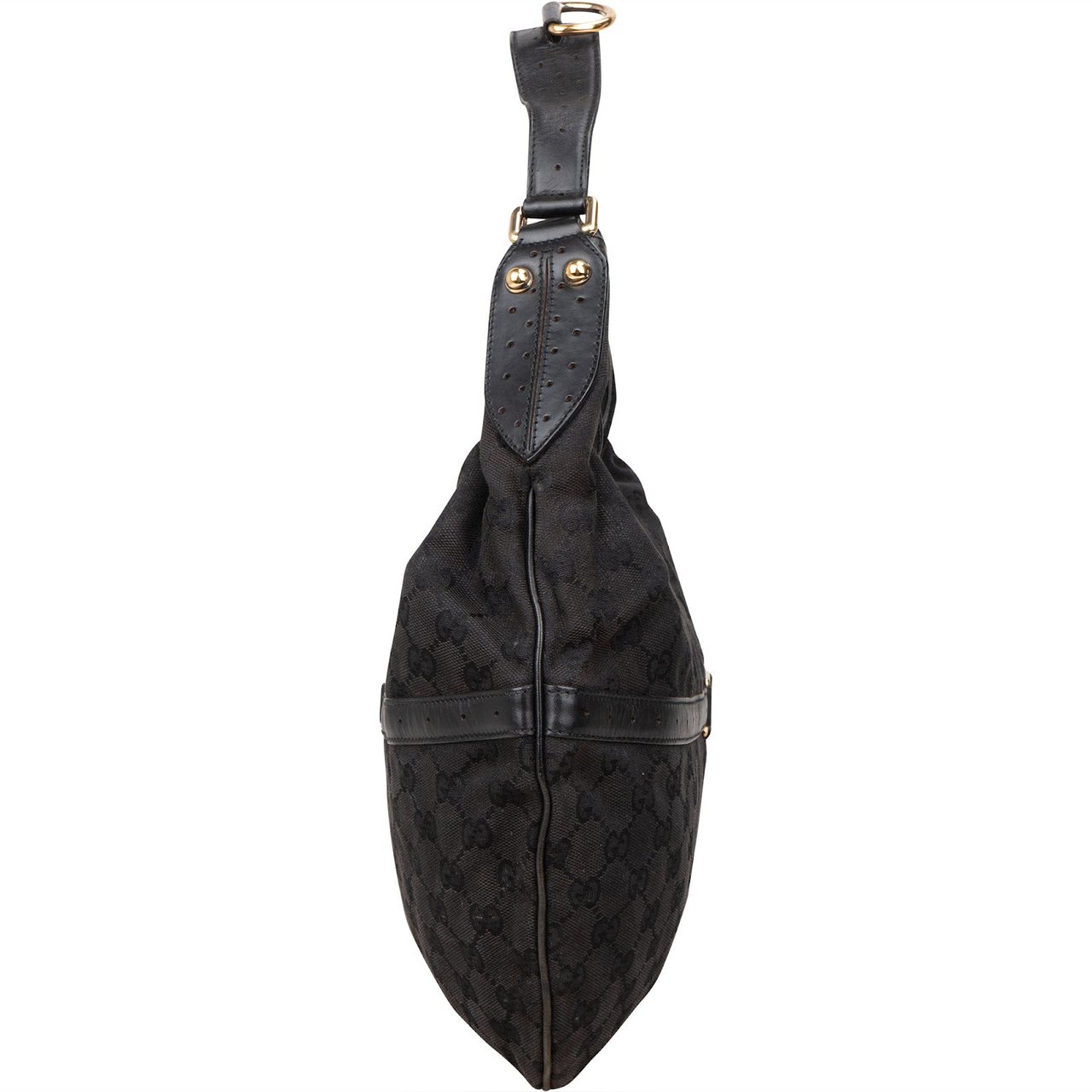 Gucci Monogram GG Hobo Shoulder Bag Zwart