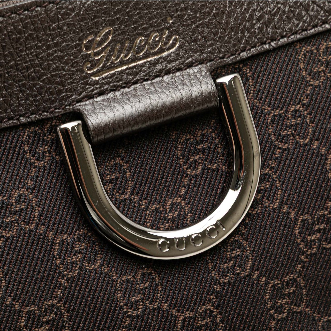 Gucci GG Canvas Abbey D Ring Crossbody Bruin