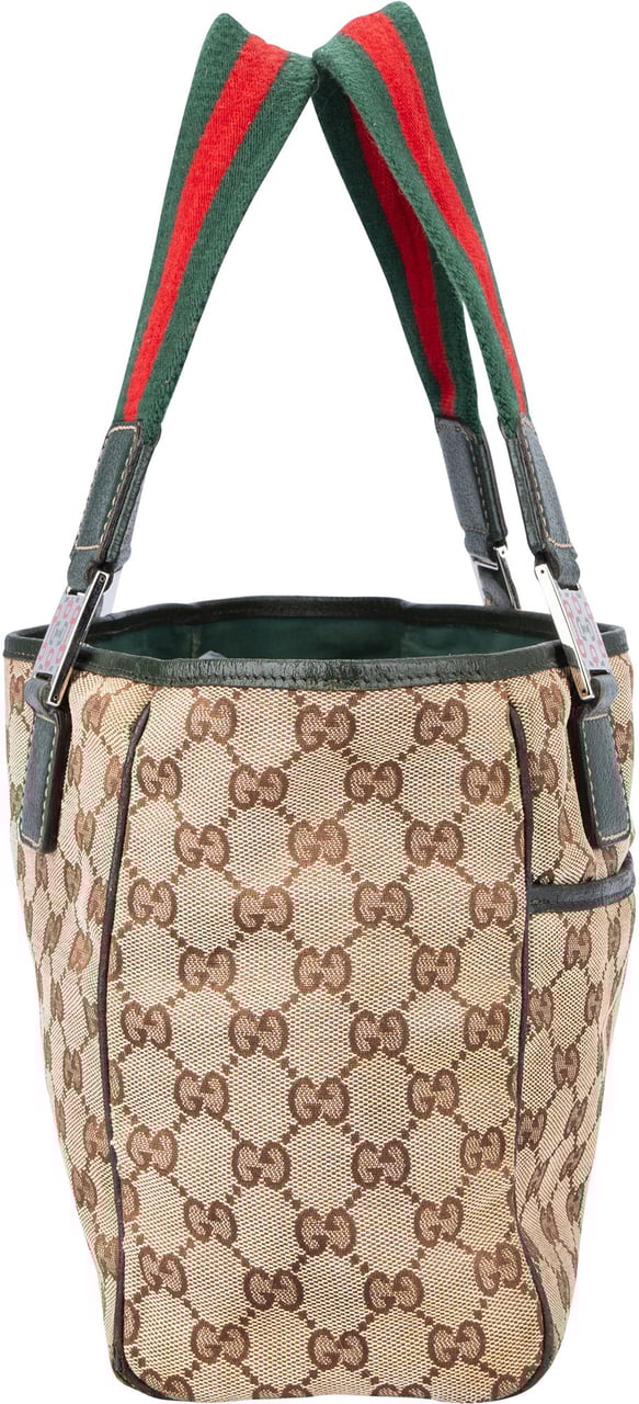 Gucci Gucci GG Monogram Stripes Handbag Bruin