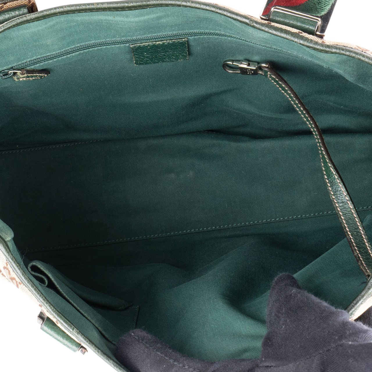 Gucci Gucci GG Monogram Stripes Handbag Bruin