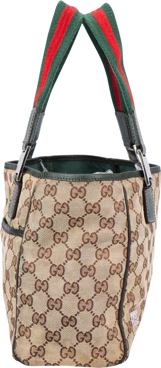 Gucci Gucci GG Monogram Stripes Handbag Bruin