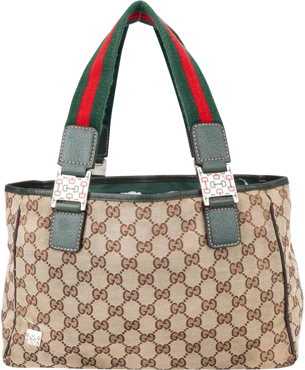 Gucci Gucci GG Monogram Stripes Handbag Bruin