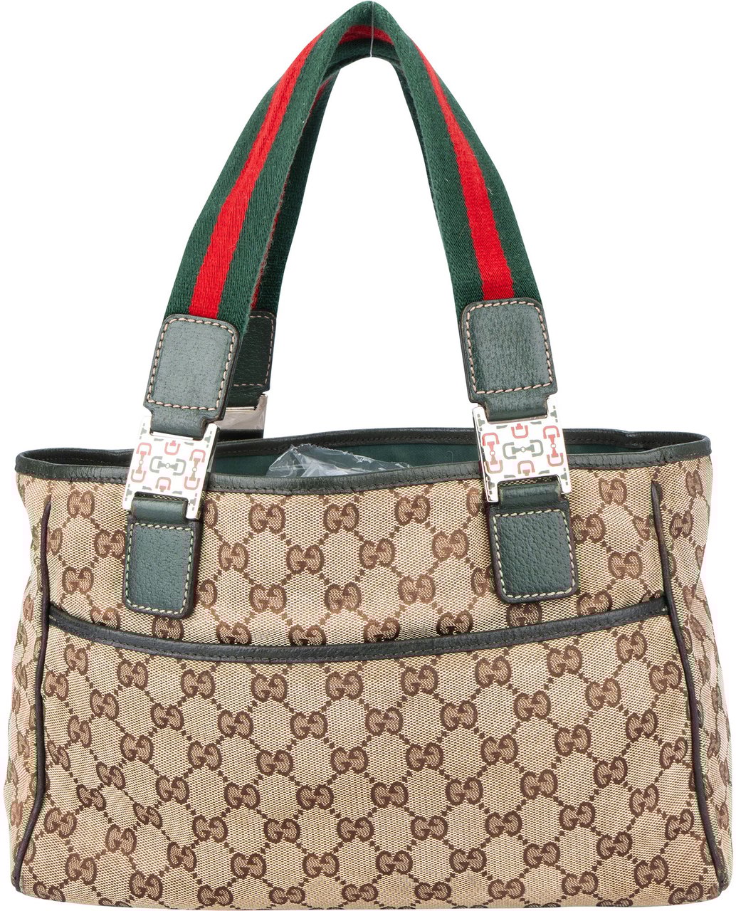 Gucci Gucci GG Monogram Stripes Handbag Bruin