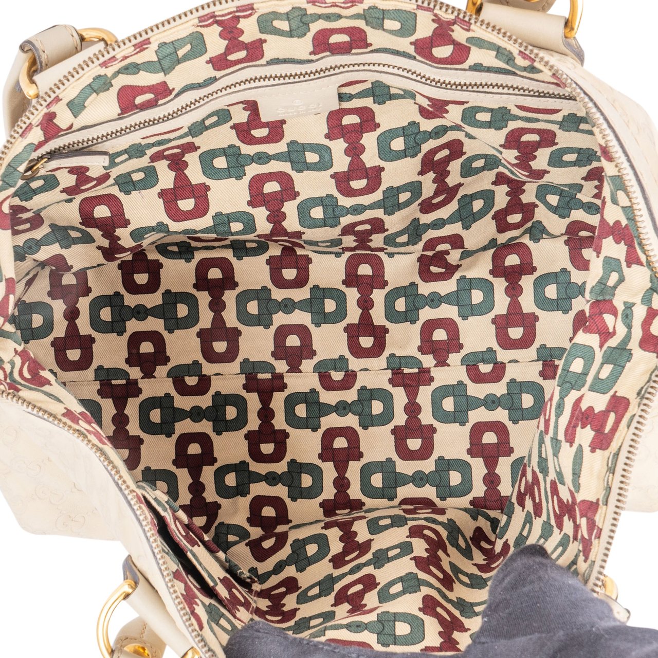 Gucci Gucci Leather GG Monogram Handbag Divers