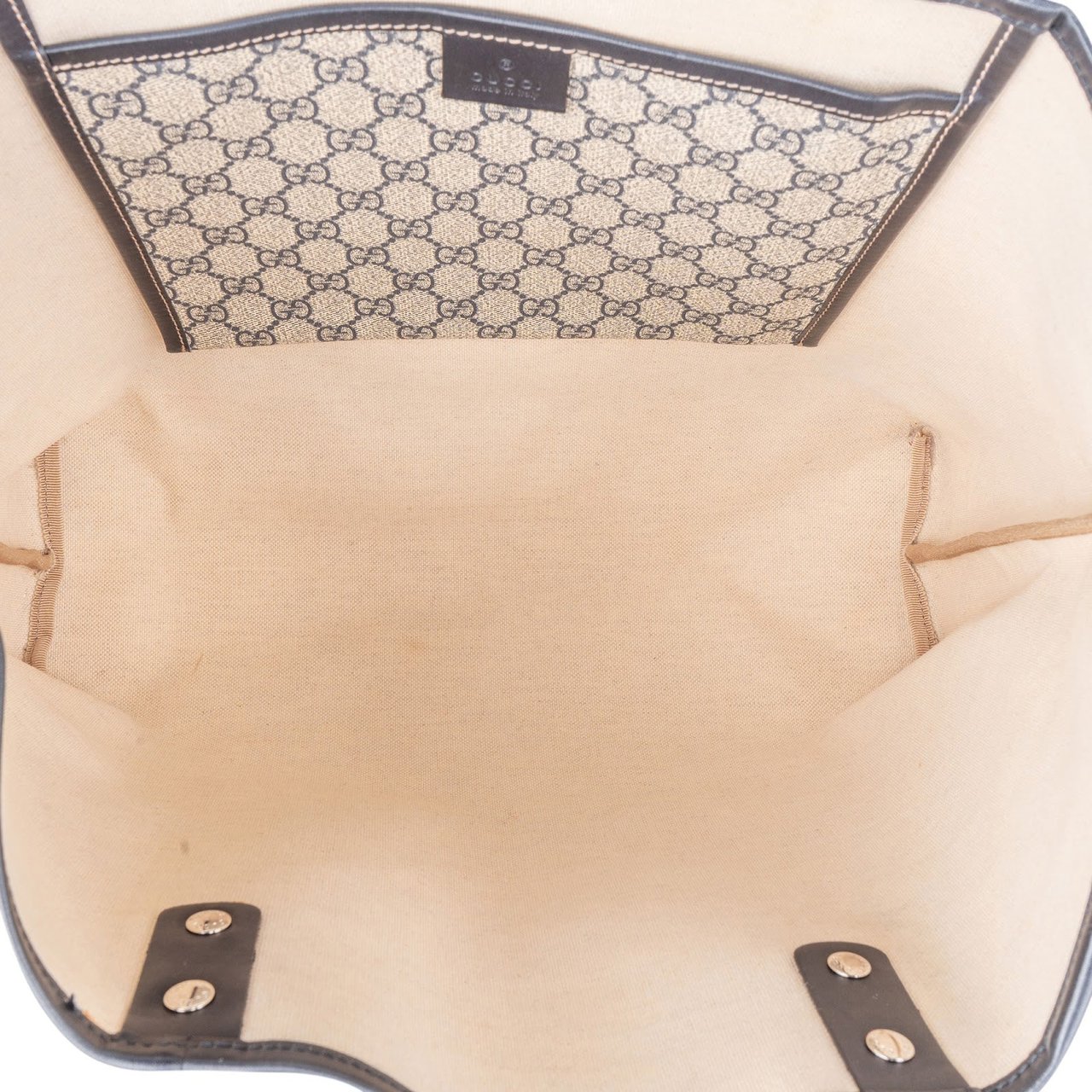 Gucci Gucci Supreme Monogram GG Plus Canvas Web Tote Handbag Divers