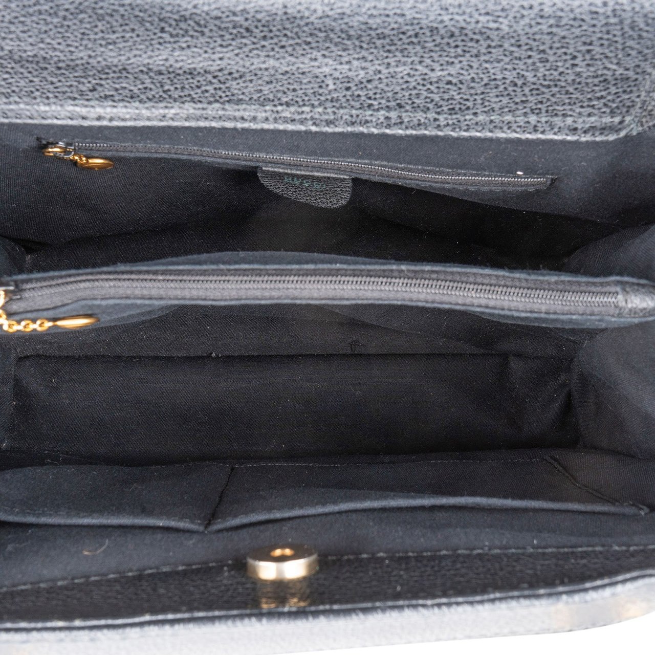 Gucci Suede Bamboo Tote Handbag Zwart