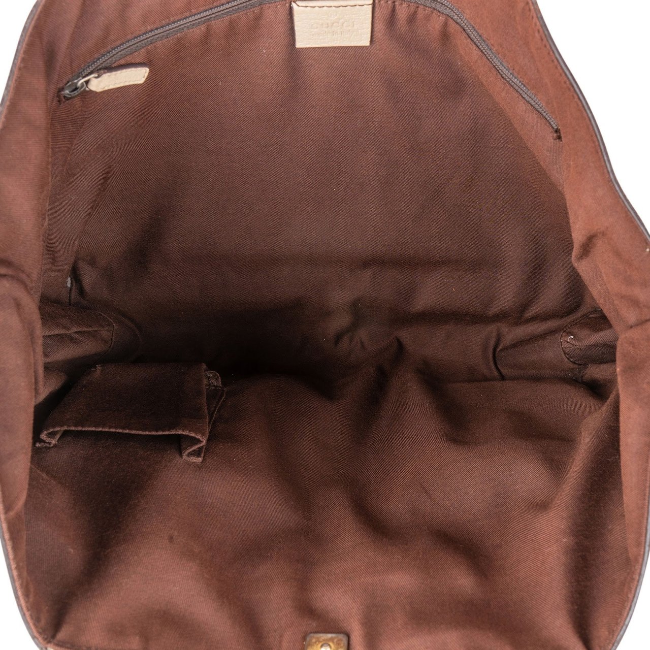 Gucci Gucci Monogram GG Canvas Abbey Shoulder Bag Beige