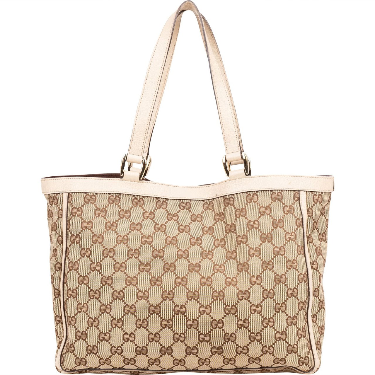 Gucci Gucci Monogram GG Canvas Abbey Shoulder Bag Beige