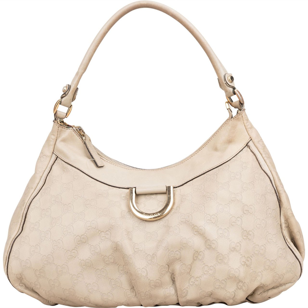 Gucci Gucci GG Leather Abbey Handbag Wit