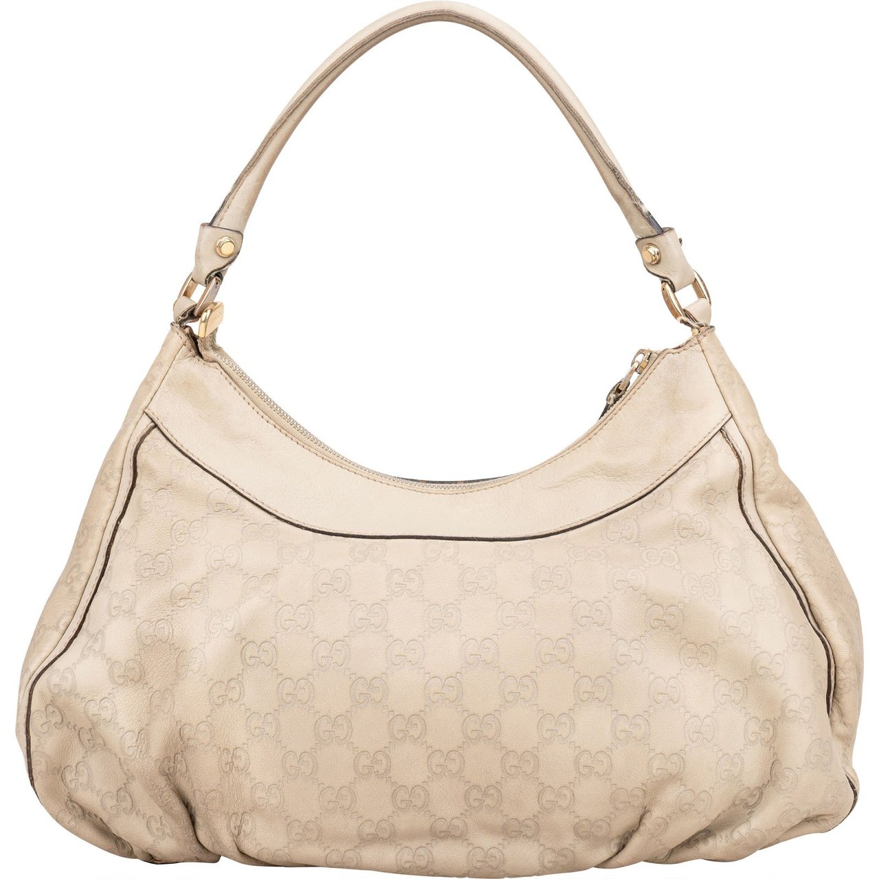 Gucci Gucci GG Leather Abbey Handbag Wit
