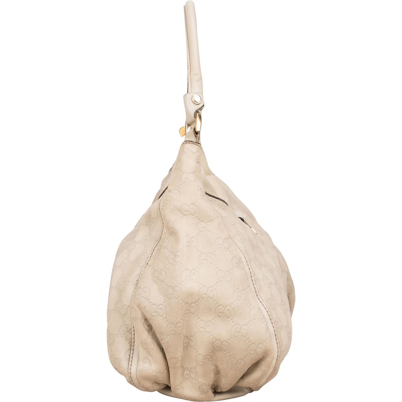 Gucci Gucci GG Leather Abbey Handbag Wit