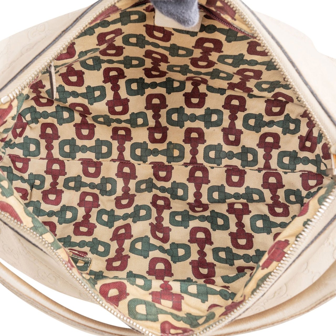 Gucci Gucci GG Leather Abbey Handbag Wit