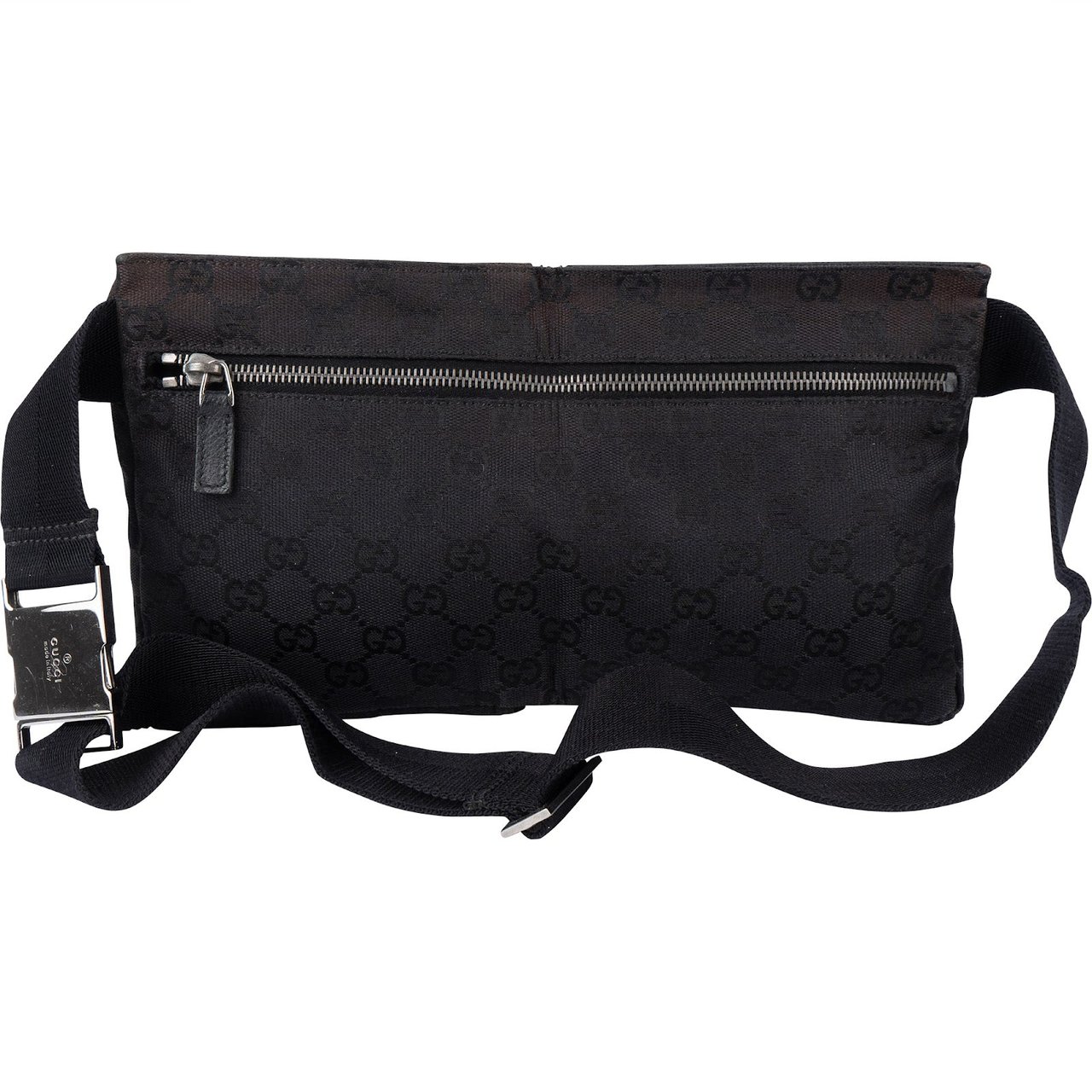 Gucci Gucci Black GG Monogram Crossbody Baumbag Zwart