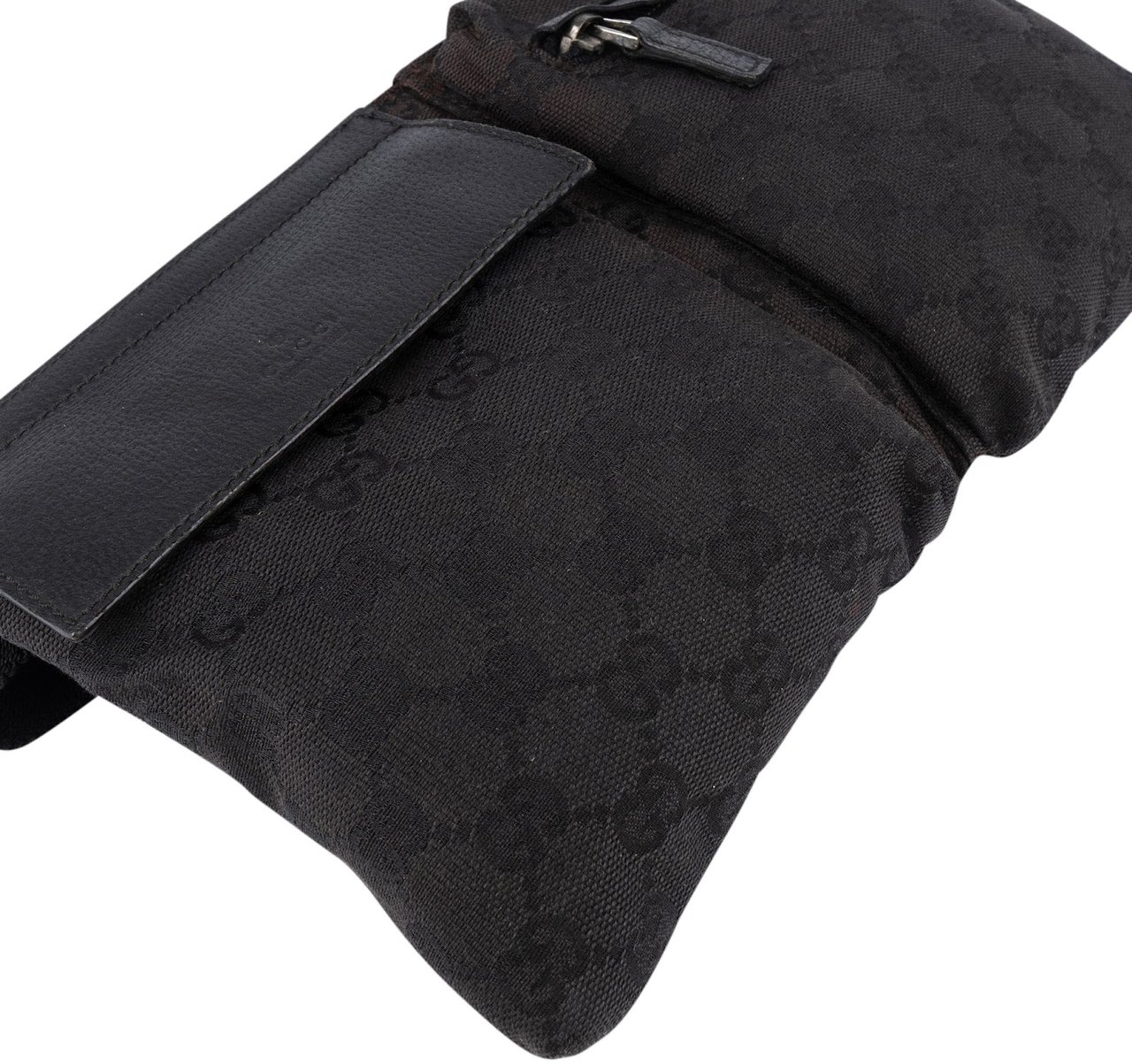 Gucci Gucci Black GG Monogram Crossbody Baumbag Zwart