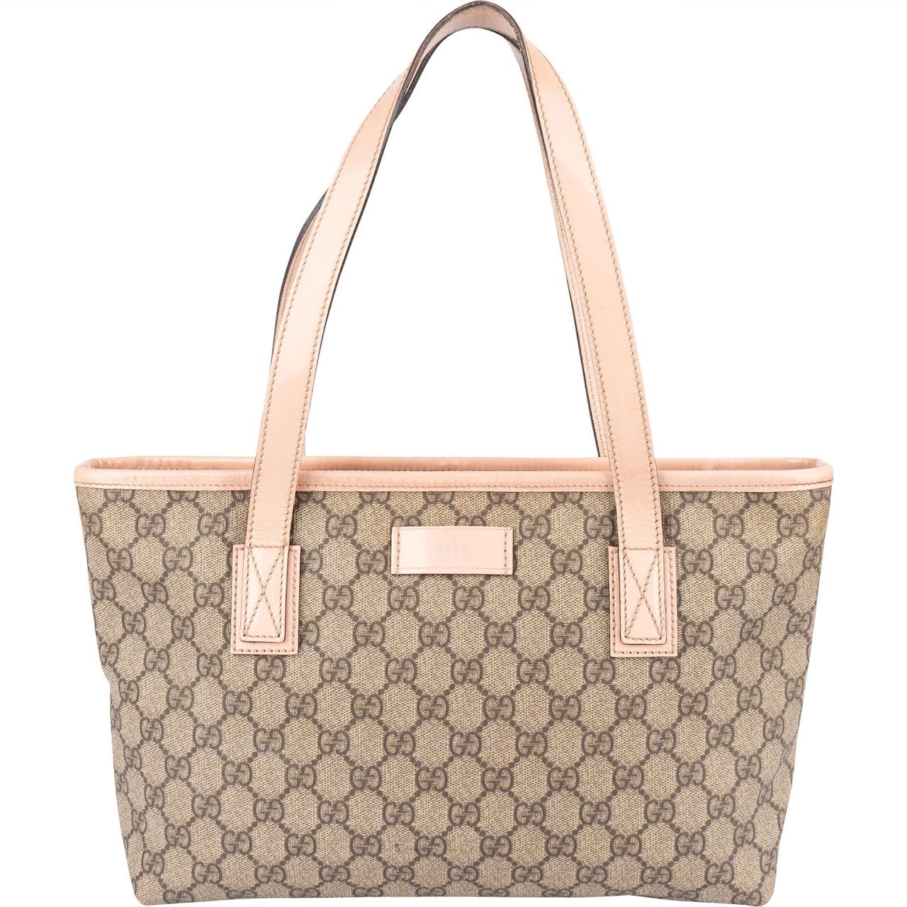Gucci Gucci Monogram GG Supreme Small Tote Shoulder Bag Beige