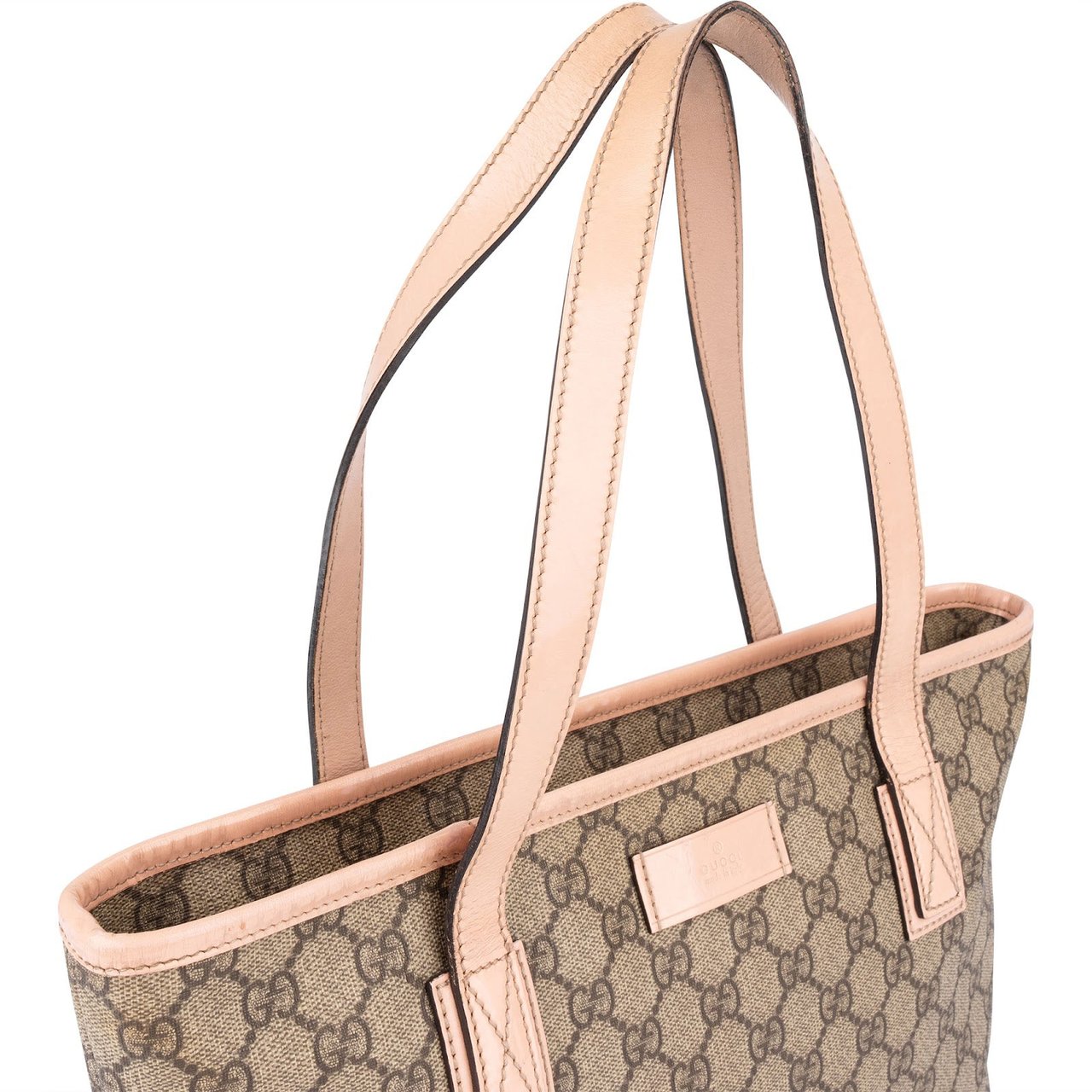 Gucci Gucci Monogram GG Supreme Small Tote Shoulder Bag Beige