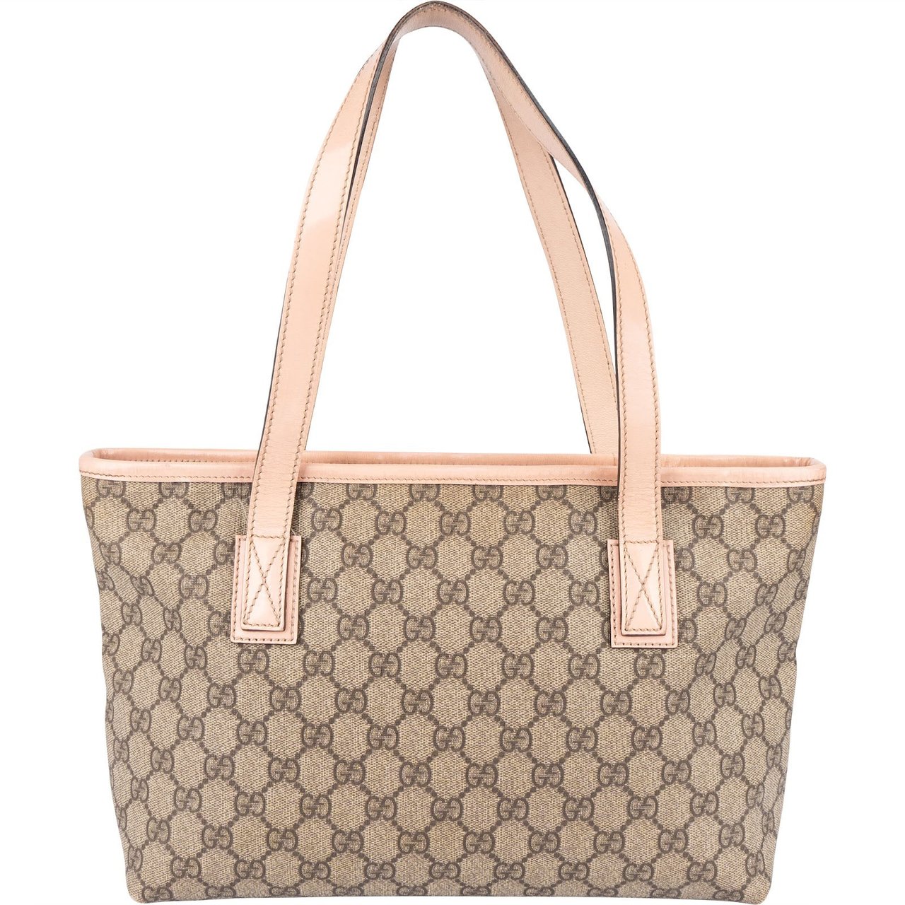 Gucci Gucci Monogram GG Supreme Small Tote Shoulder Bag Beige