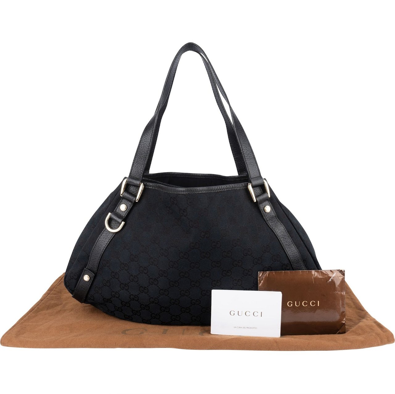 Gucci Gucci Monogram GG Abbey Shoulder Bag Zwart