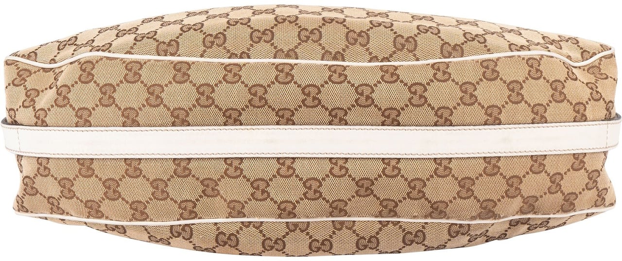 Gucci Gucci Monogram GG Canvas Sherry Line Abbey Shoulder Bag Beige
