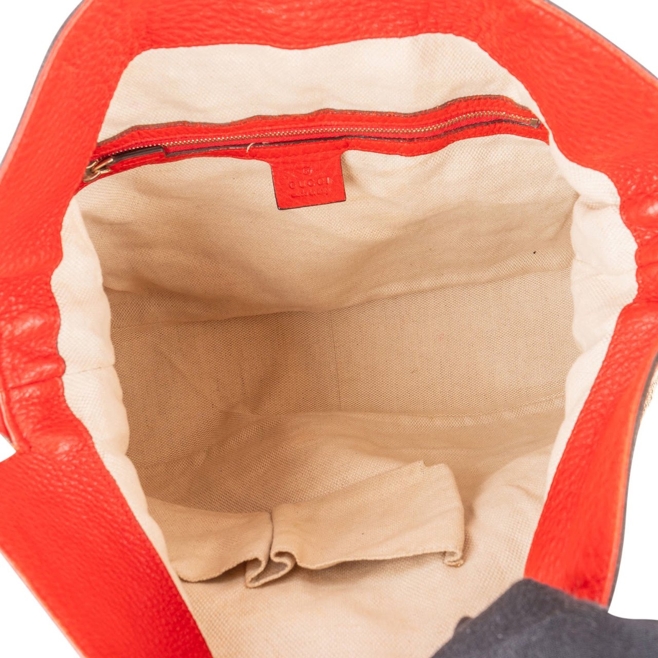 Gucci Gucci Monogram GG Bamboo Hobo Shoulder Bag Beige