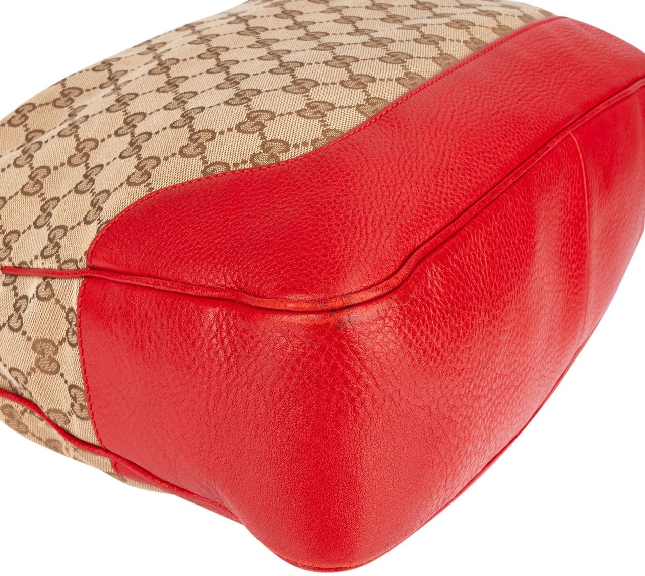 Gucci Gucci Monogram GG Bamboo Hobo Shoulder Bag Beige