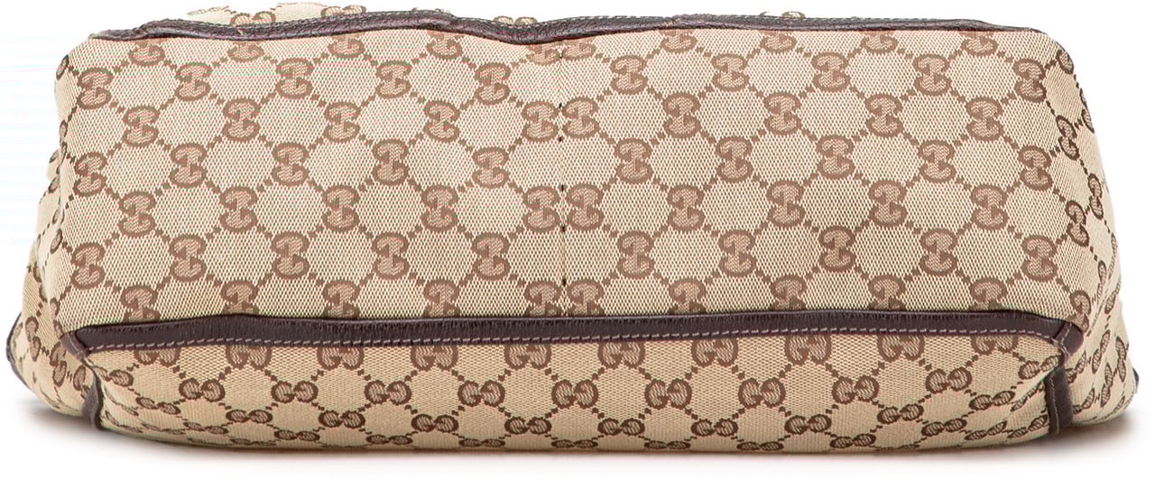 Gucci GG Canvas Abbey D Ring Pocket Tote Bruin
