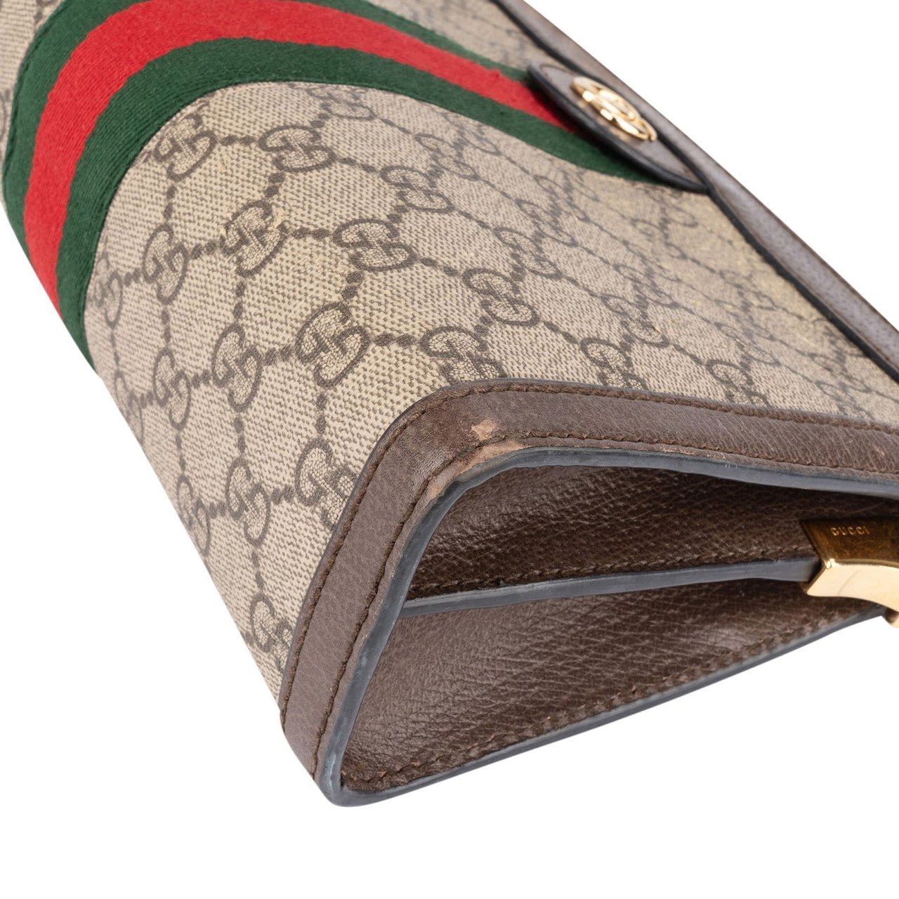 Gucci Gucci Monogram GG Supreme Ophidia Sherry Line Chain Crossbody Bag Bruin