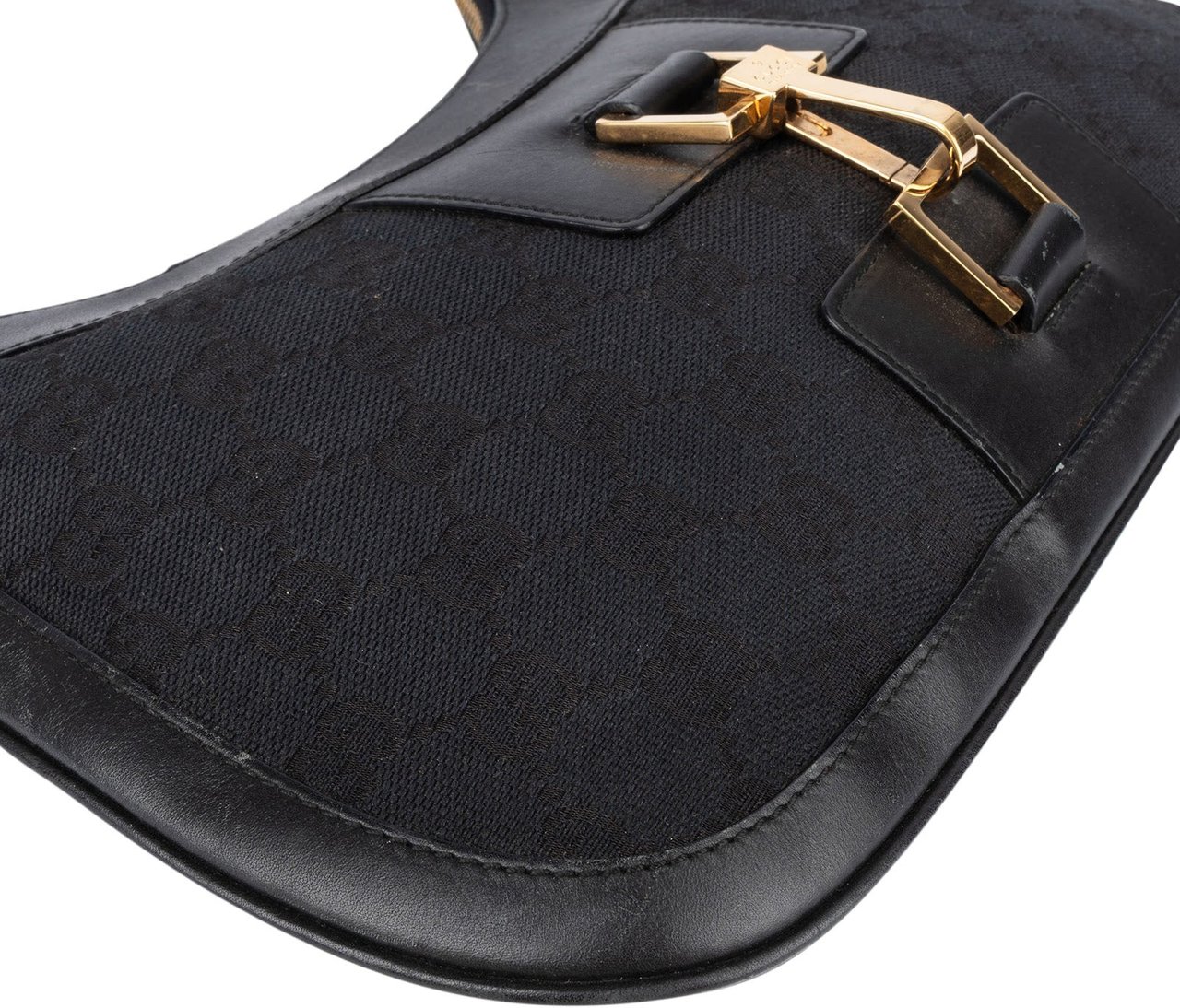 Gucci Gucci Monogram GG  Jackie Shoulder Bag Zwart