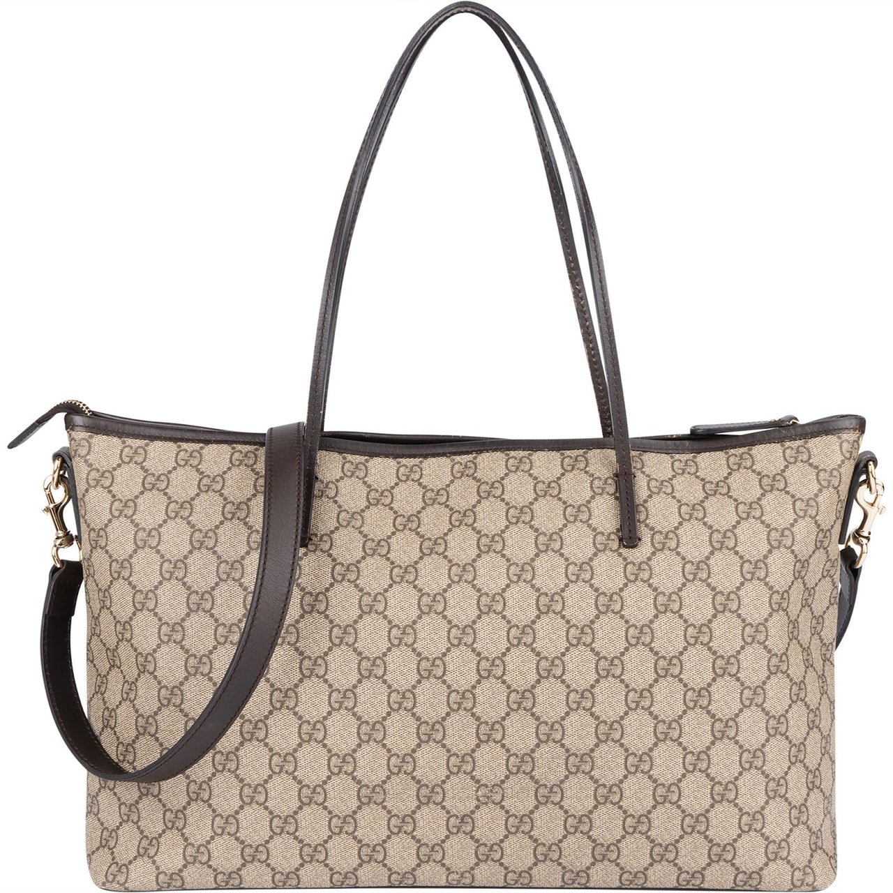 Gucci Gucci Monogram GG Supreme Canvas Tote Handbag Beige