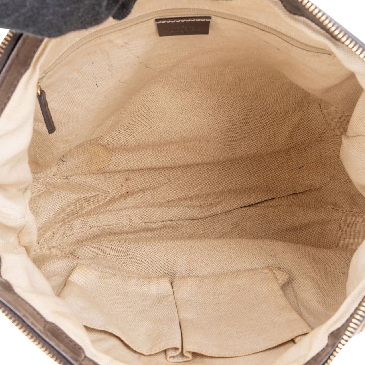 Gucci Gucci Monogram GG Sukey Hobo Handbag Beige