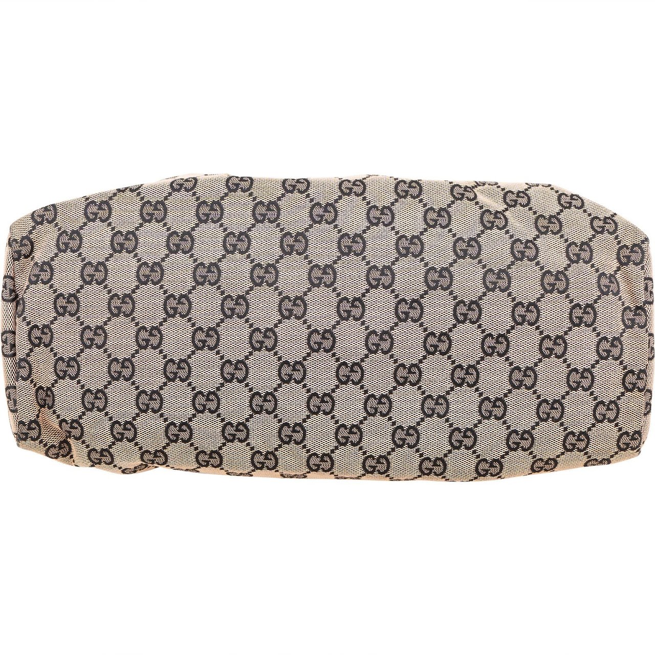 Gucci Gucci Monogram GG Wood Handle Satchel Handbag Beige