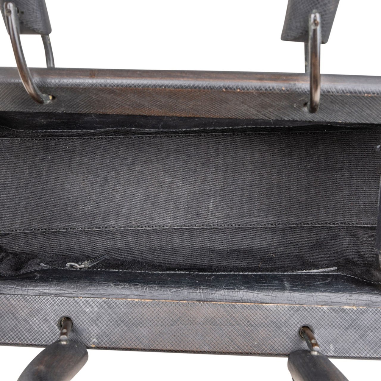 Gucci Gucci Monogram GG Wood Handle Satchel Handbag Beige