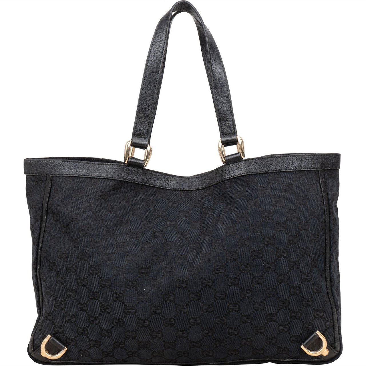 Gucci Gucci Monogram GG Canvas Abbey D-Ring Handbag Zwart