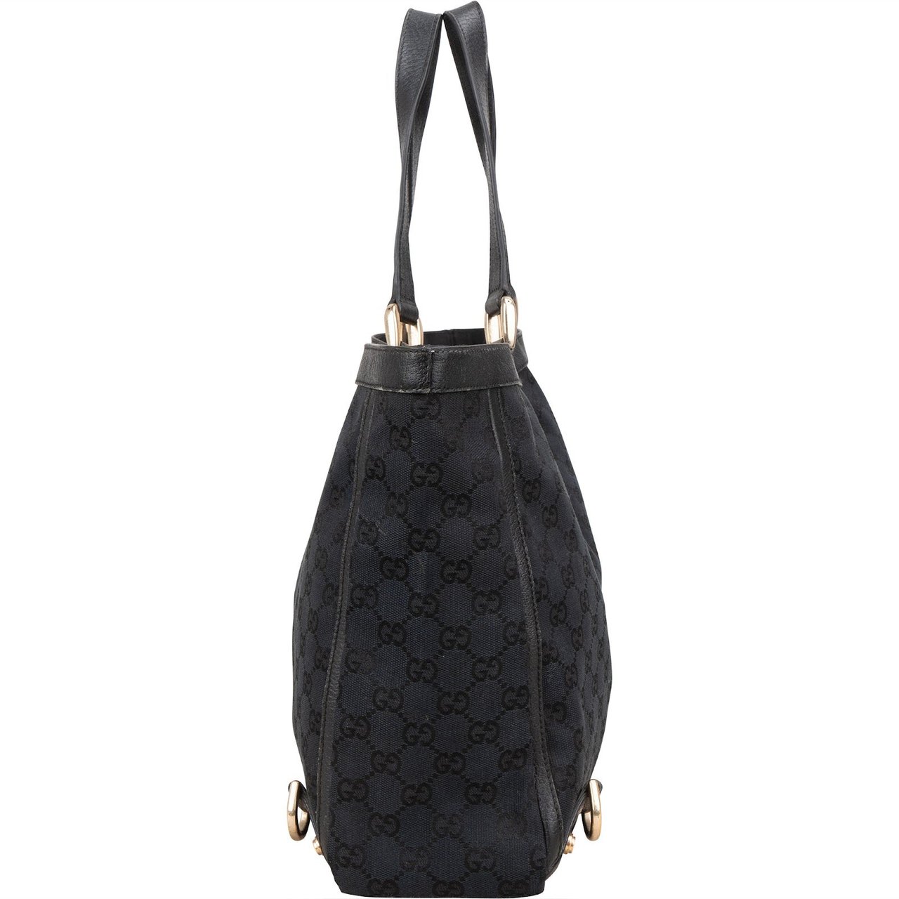 Gucci Gucci Monogram GG Canvas Abbey D-Ring Handbag Zwart