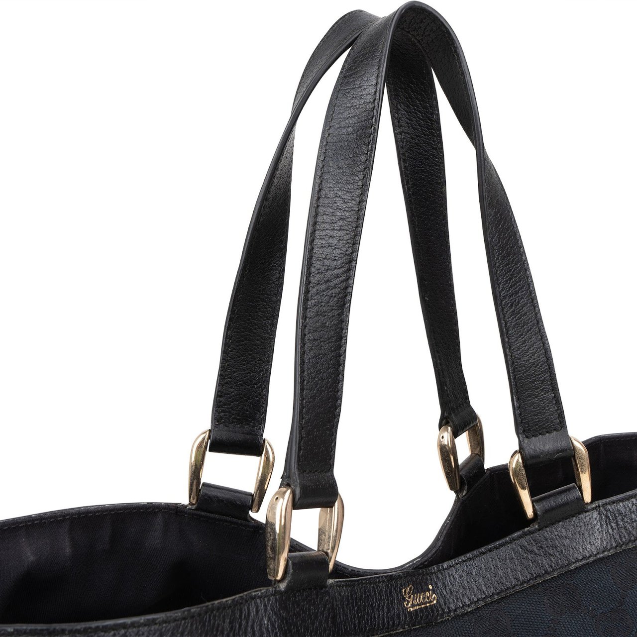 Gucci Gucci Monogram GG Canvas Abbey D-Ring Handbag Zwart