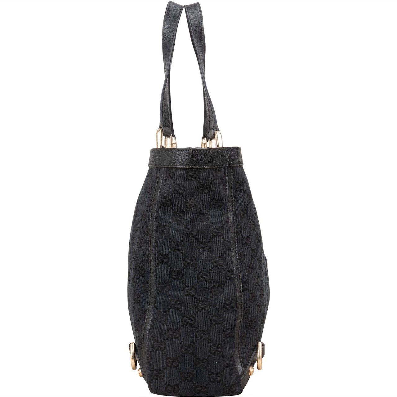 Gucci Gucci Monogram GG Canvas Abbey D-Ring Handbag Zwart