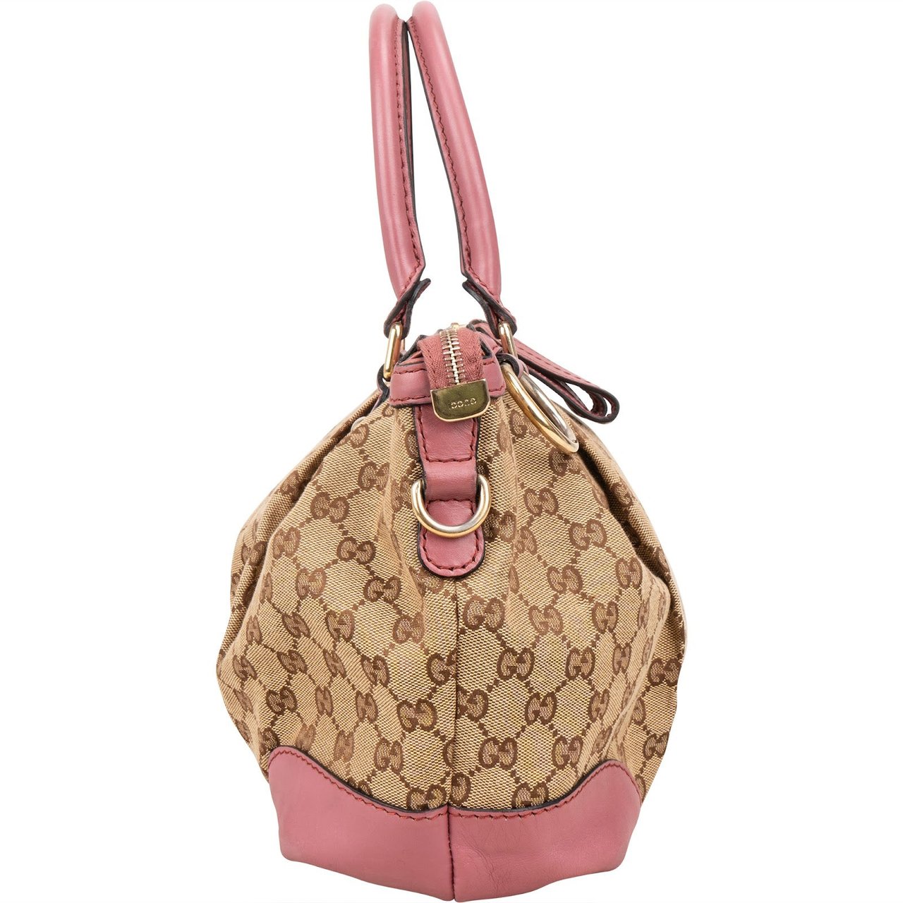 Gucci Gucci Monogram GG Canvas Sukey Handbag Beige