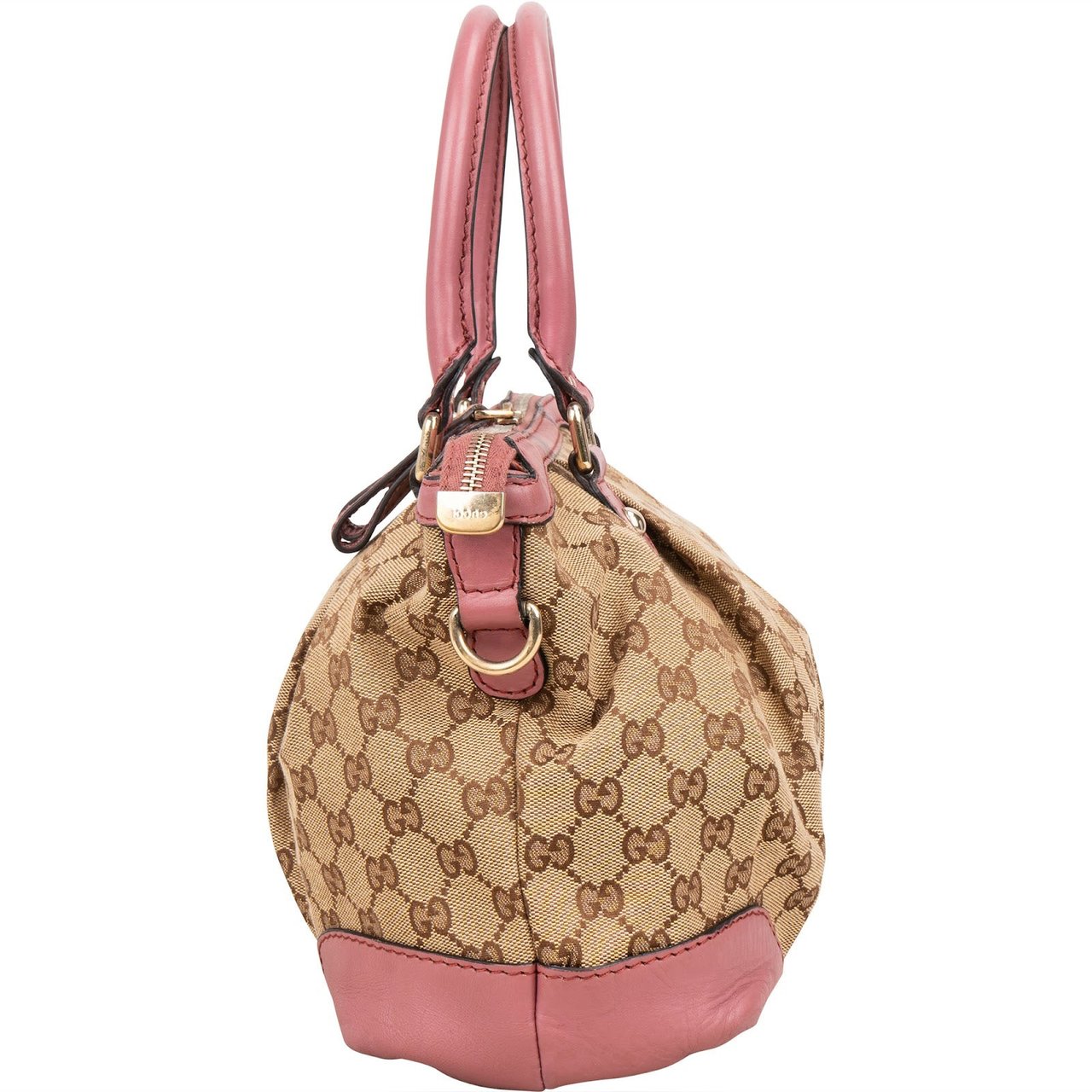 Gucci Gucci Monogram GG Canvas Sukey Handbag Beige